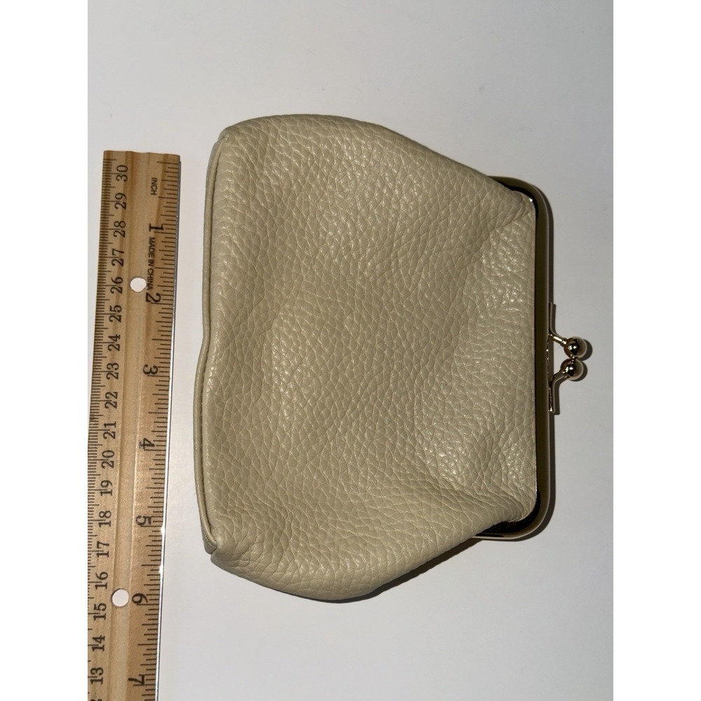 Dooney & Bourke Ivory Pebble Leather Hobo Shoulder Bag Wallet Pink Lining - Picture 10 of 16